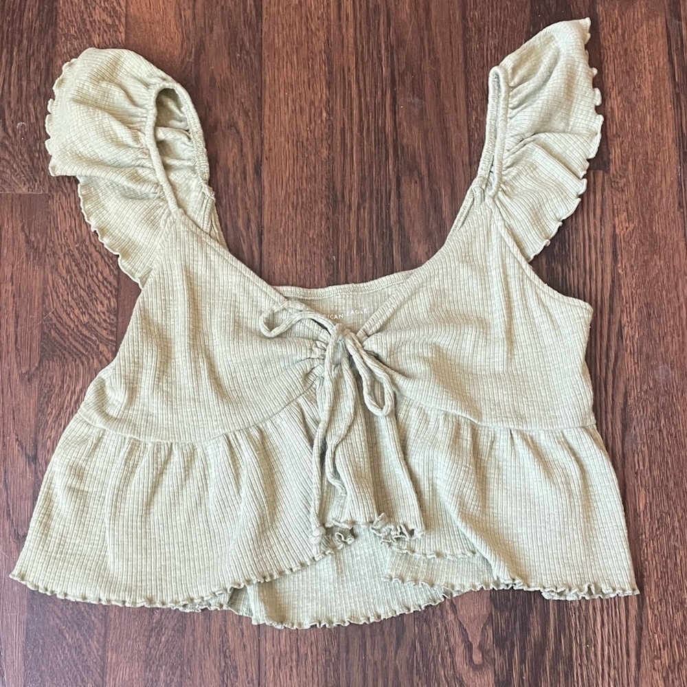 American Eagle outfitters green cropped top